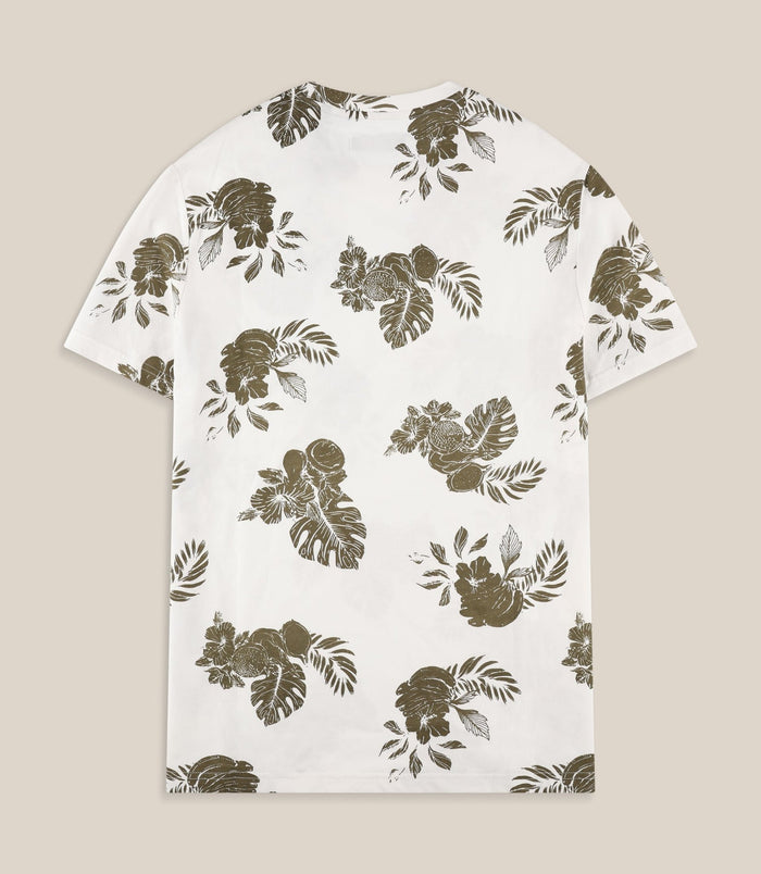 Izac T-shirt à Motifs Floral écru