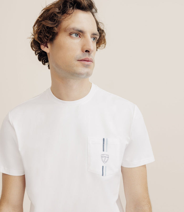 Izac T-shirt à Poche Blanc