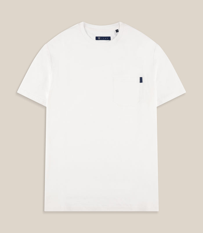izac T-shirt à poche blanc