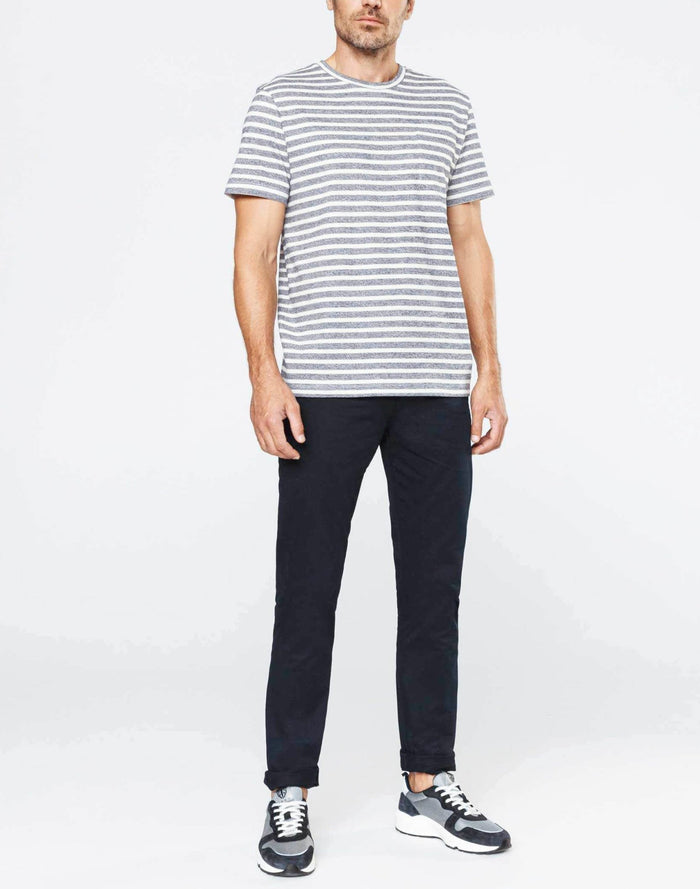 izac T-shirt à rayures indigo/écru