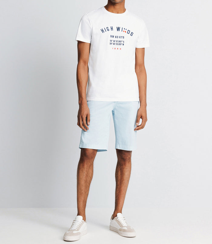 izac T-shirt avec borderie blanc