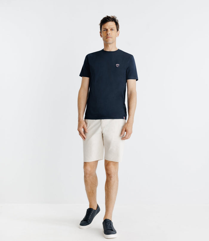 izac T-shirt avec broderie marine