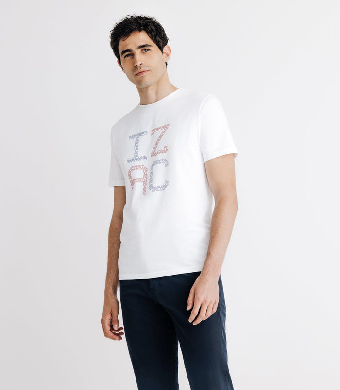 Izac T-shirt Avec écriture Au Centre Blanc