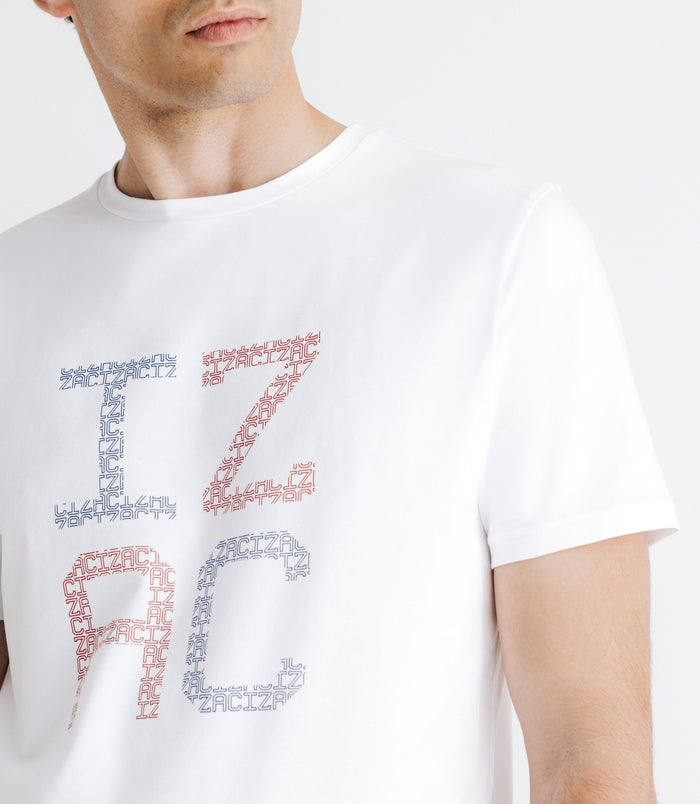 Izac T-shirt Avec écriture Au Centre Blanc