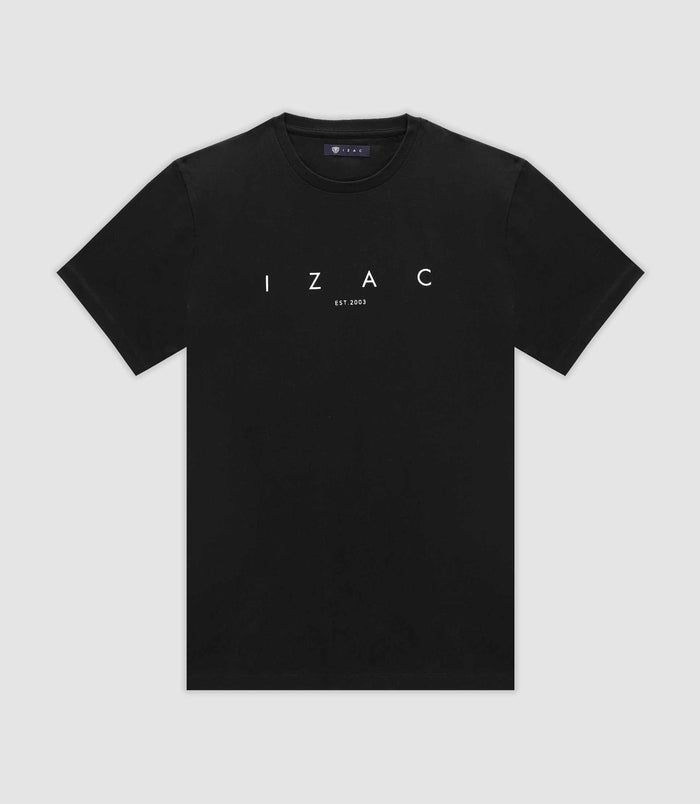 izac T-shirt avec écriture noir