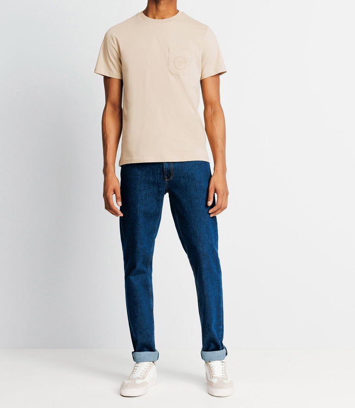 izac T-shirt avec logo beige