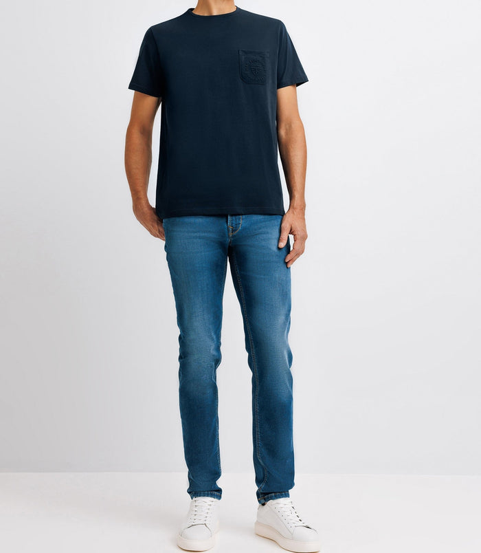 Izac T-shirt Avec Logo Marine