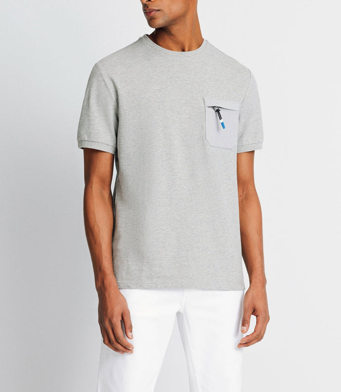 Izac T-shirt Avec Poche Zippée Gris