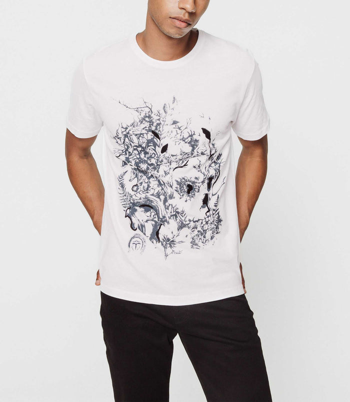 izac T-shirt blanc motif fashion