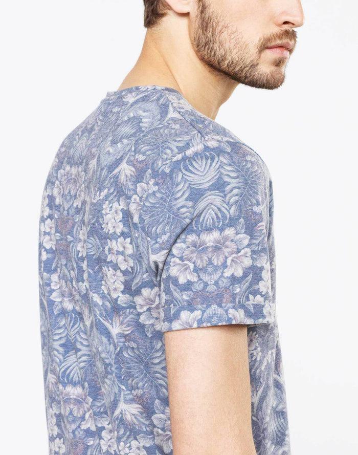 Izac T-shirt Bleu Tropical Chic
