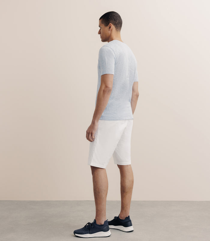 Izac T-shirt Boutonné Bleu Ciel