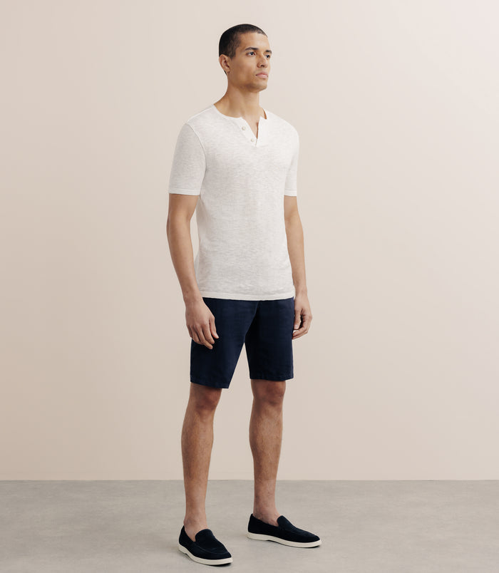 Izac T-shirt Boutonné écru