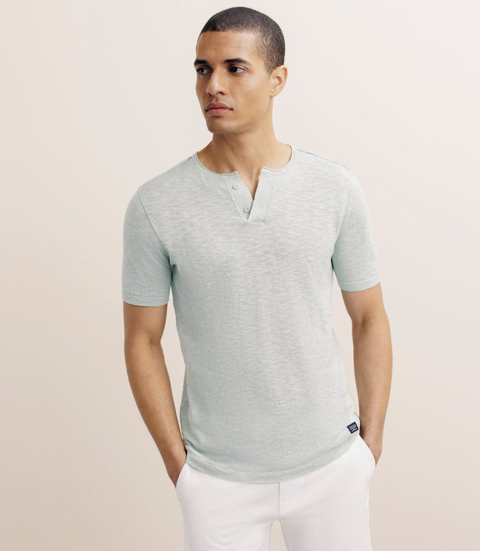 izac T-shirt boutonné vert