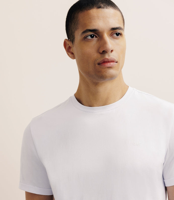 Izac T-shirt Col Rond Blanc