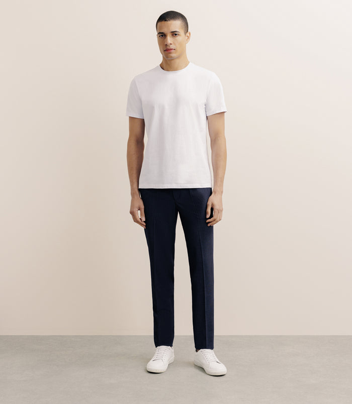 Izac T-shirt Col Rond Blanc