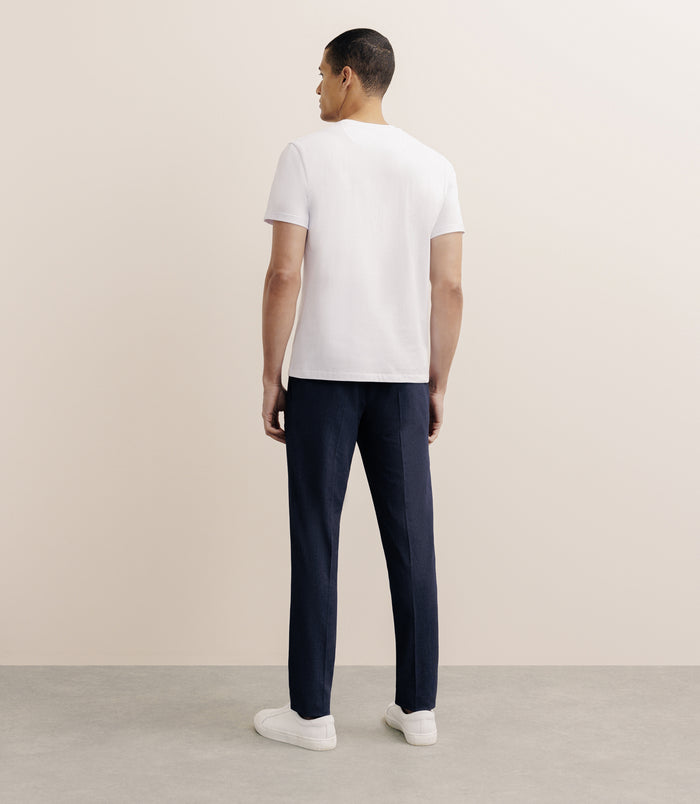 Izac T-shirt Col Rond Blanc