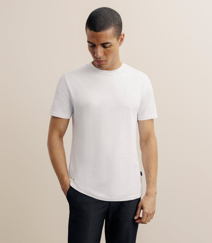 izac T-shirt col rond blanc