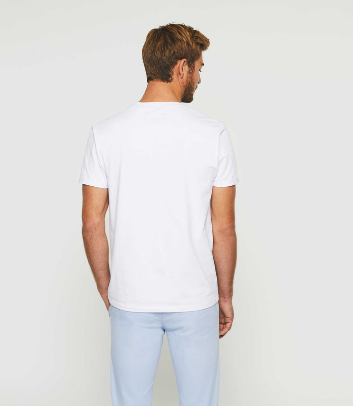 Izac T-shirt Col Rond Blanc "Gino"
