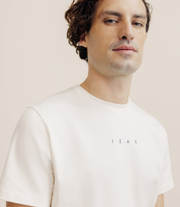 Izac T-shirt Col Rond écru