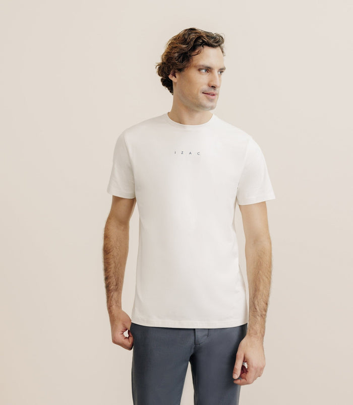 izac T-shirt col rond écru
