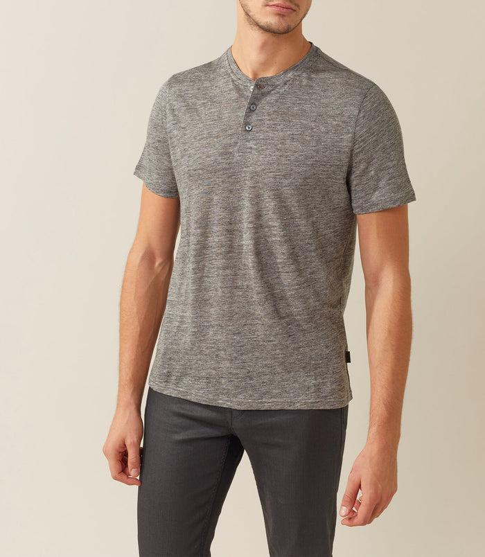 izac T shirt col rond gris-chiné "Xabi"