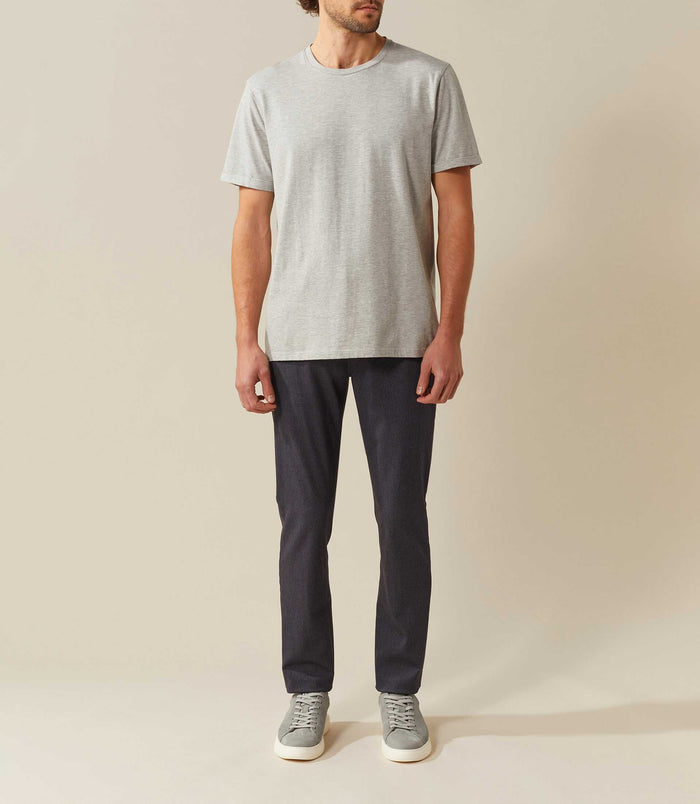 izac T shirt col rond gris-chine "Xana"