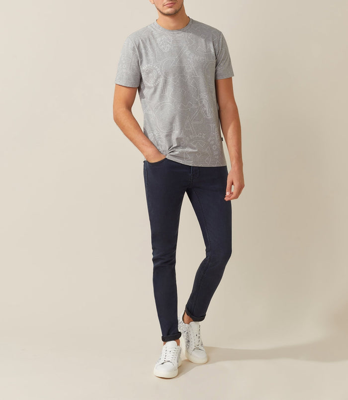 izac T-shirt col rond gris-chiné "Xanix"