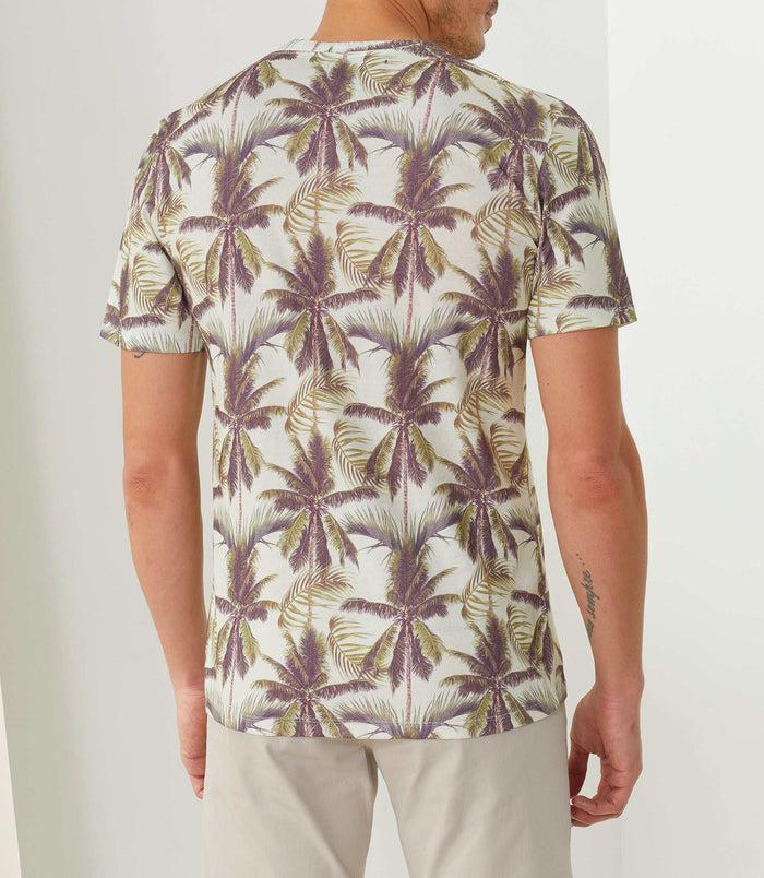 Izac T-shirt Col Rond Imprime Beige "Xyloca"