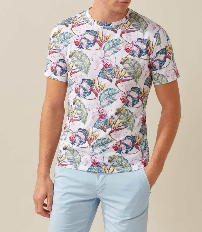 izac T-shirt col rond imprimé blanc "Xeu"