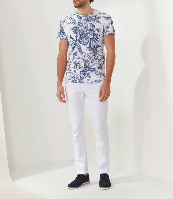 Izac T-shirt Col Rond Imprime Blanc "Xilo"