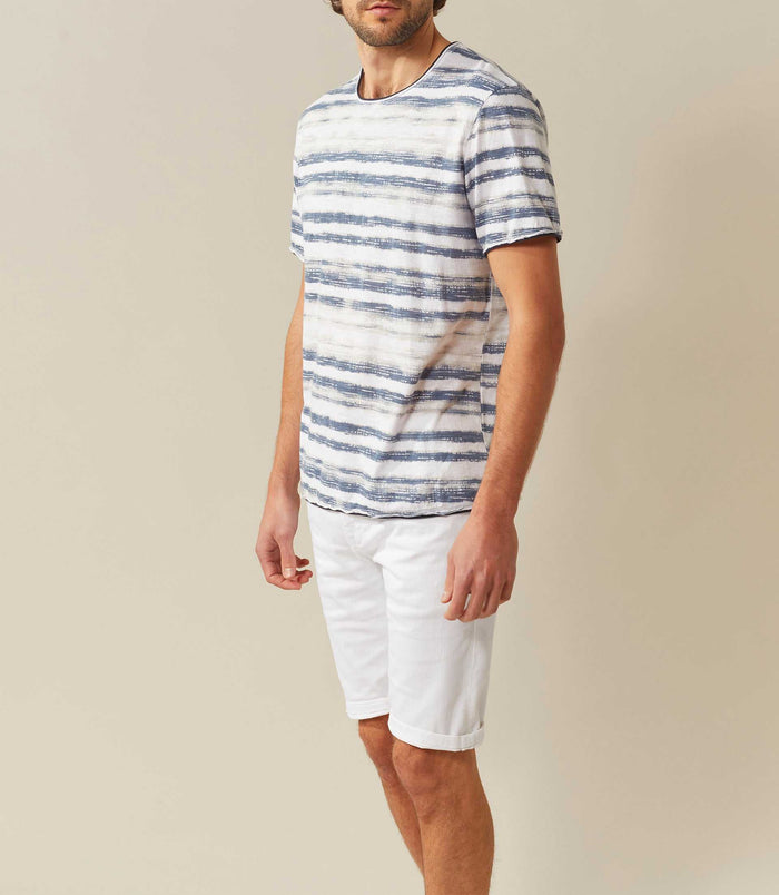 Izac T-shirt Col Rond Imprimé Blanc "Xin"