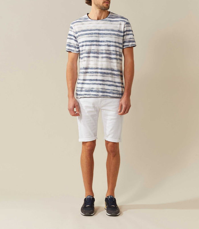 izac T-shirt col rond imprimé blanc "Xin"