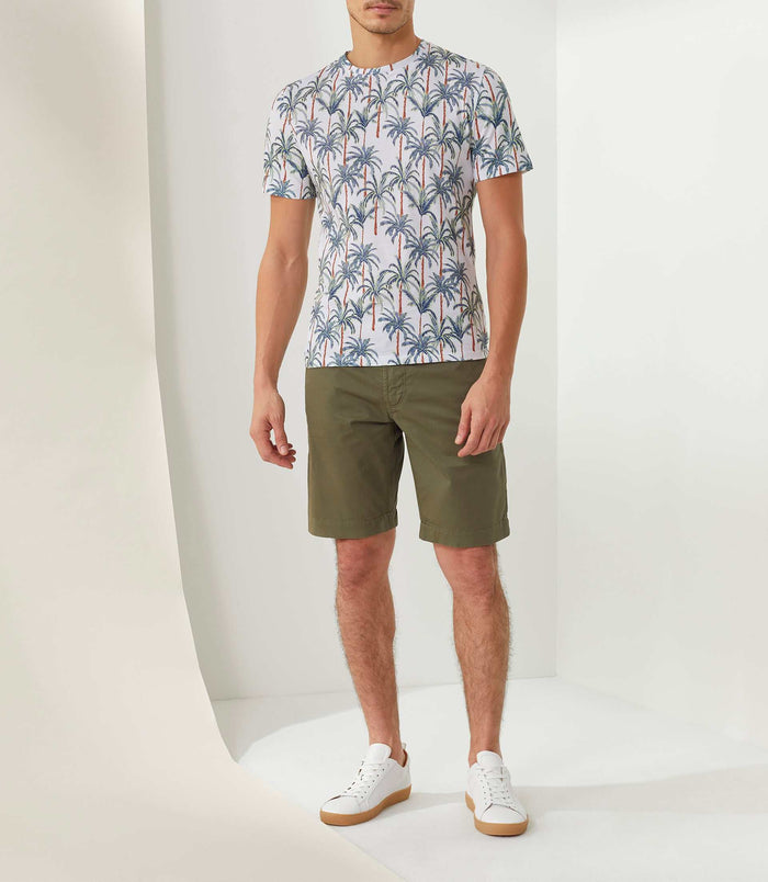 Izac T-shirt Col Rond Imprimé Blanc "Xylane"