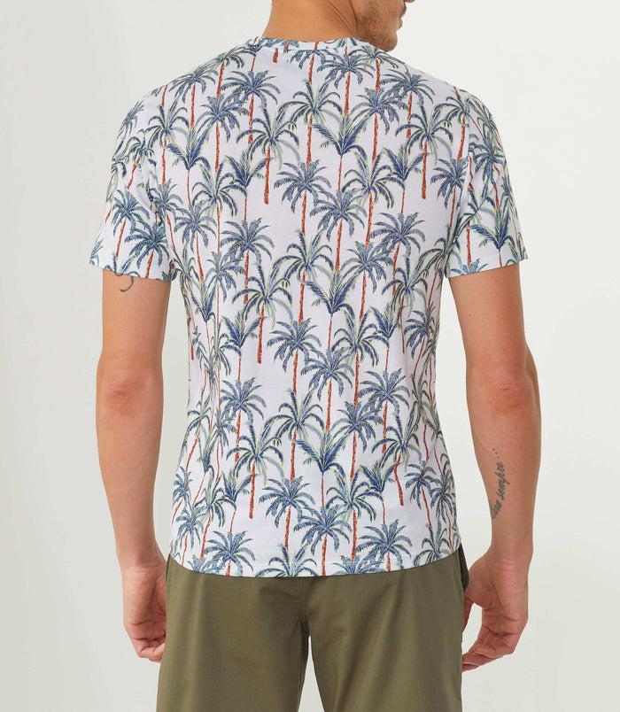 Izac T-shirt Col Rond Imprimé Blanc "Xylane"