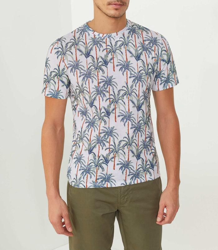 izac T-shirt col rond imprimé blanc "Xylane"