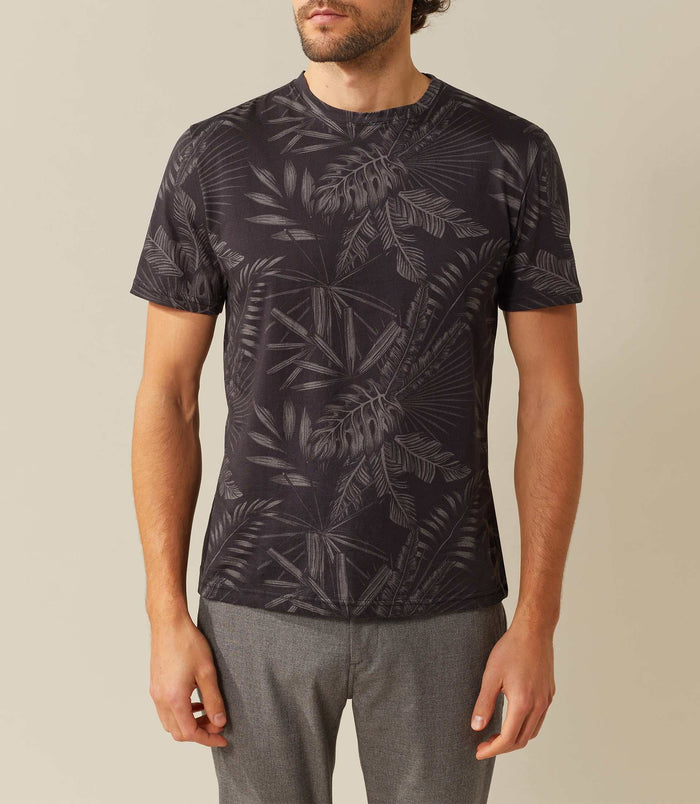 Izac T-shirt Col Rond Imprimé Noir "Xumo"