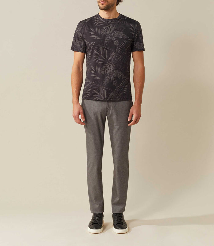 izac T-shirt col rond imprimé noir "Xumo"