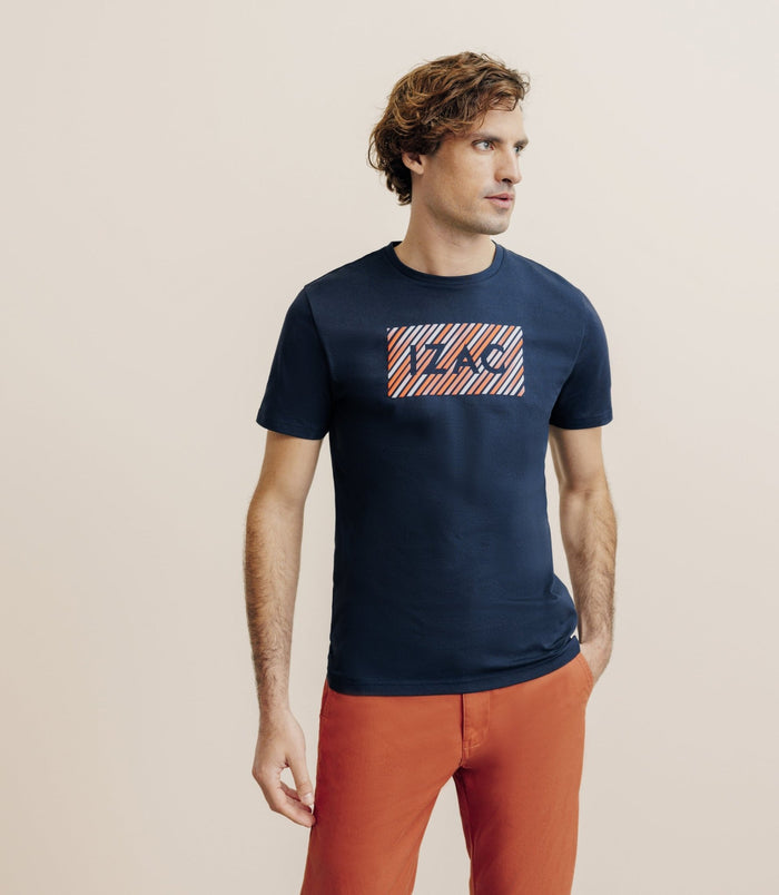 izac T-shirt col rond marine