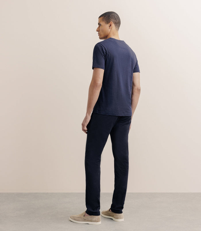 Izac T-shirt Col Rond Marine