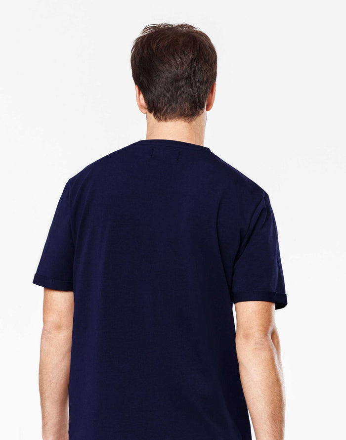 izac T-shirt col rond marine