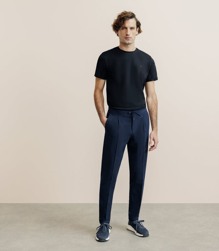 Izac T-shirt Col Rond Noir