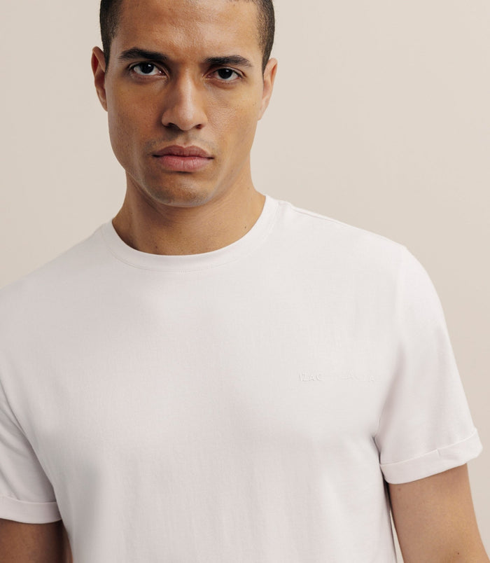 Izac T-shirt Col Rond Rose