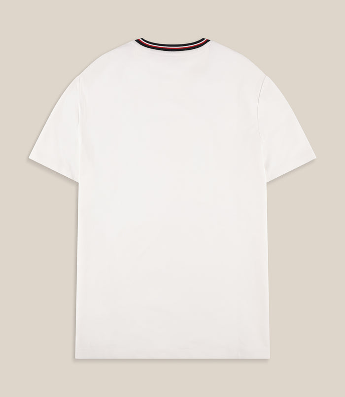 Izac T-shirt Col Teddy Blanc