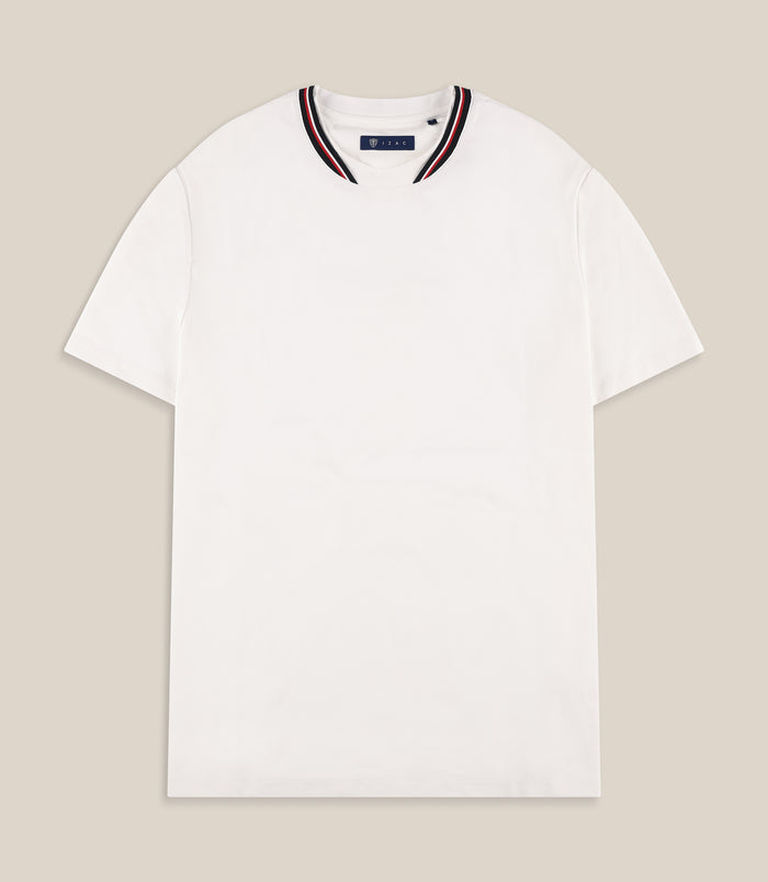 izac T-shirt col teddy blanc