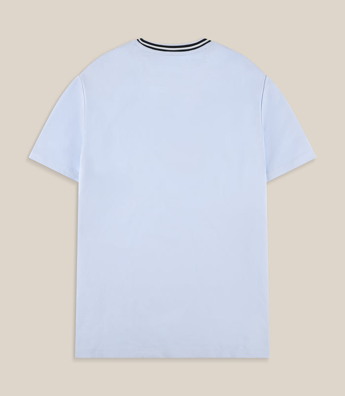 Izac T-shirt Col Teddy Ciel