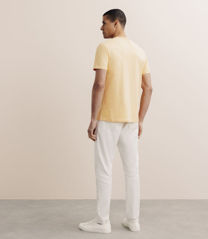 Izac T-shirt Col V Avec Poche Pêche