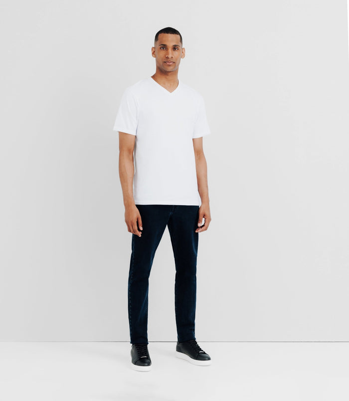 izac T-shirt col V blanc