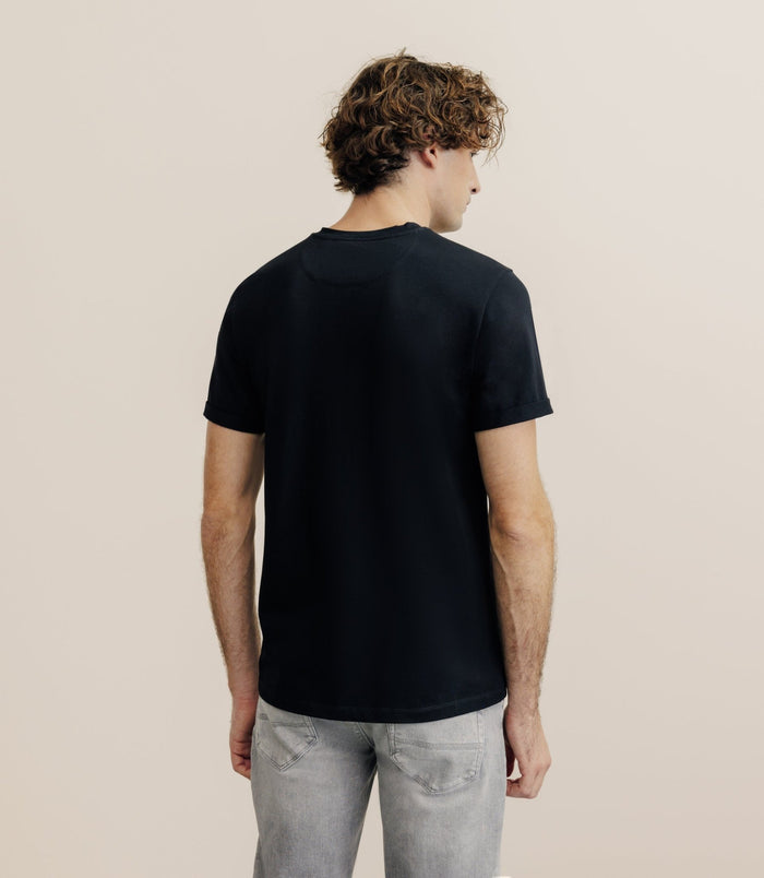 Izac T-shirt Col V Noir