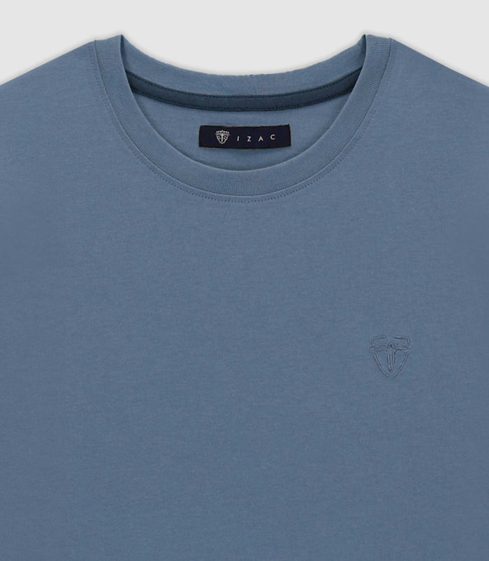 Izac T-shirt En Coton Indigo