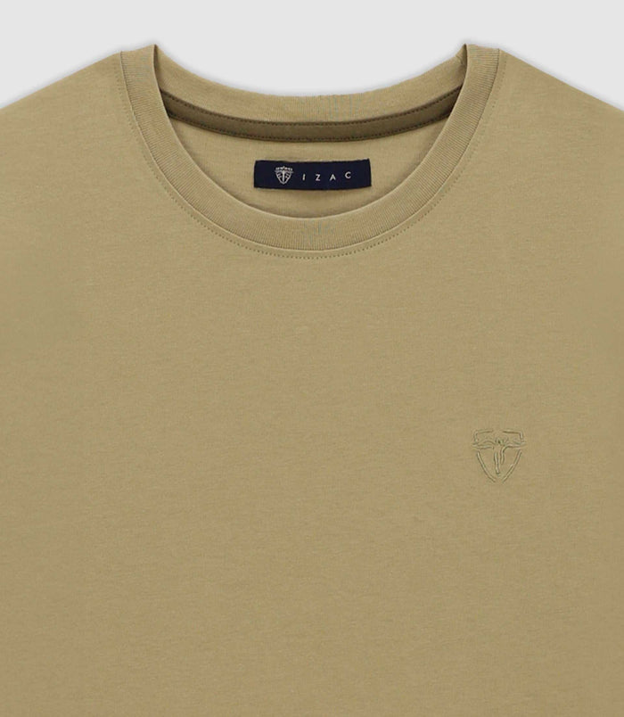 Izac T-shirt En Coton Kaki